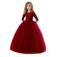 thumbnail image 4 of Vestido infantil de manga larga de 3 a 14 años Vestido infantil de flores de talla mediana y grande Vestido de princesa europea y americana, 4 of 5