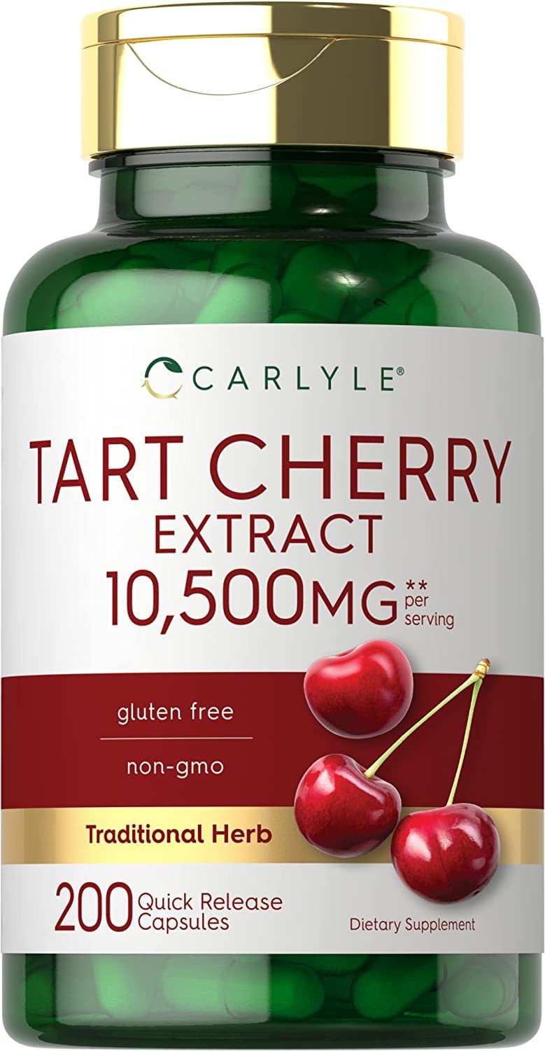 Tart Cherry Capsules 10,500 mg 200 Pills NonGMO, Gluten Free By
