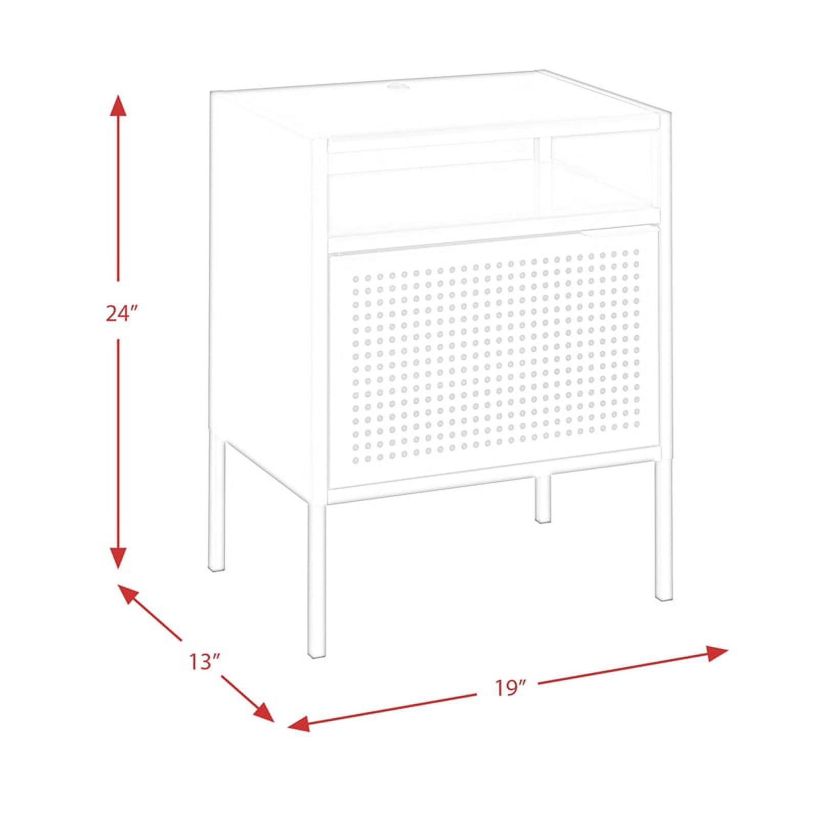 Picket House Furnishings Gemma Nightstand with USB Port in Red