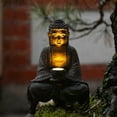 thumbnail image 5 of Buddhas Statue with Solar Light Home Garden Decors Sitting Meditating Buddhas Figurines for Outdoor Yard Ornaments, 5 of 20