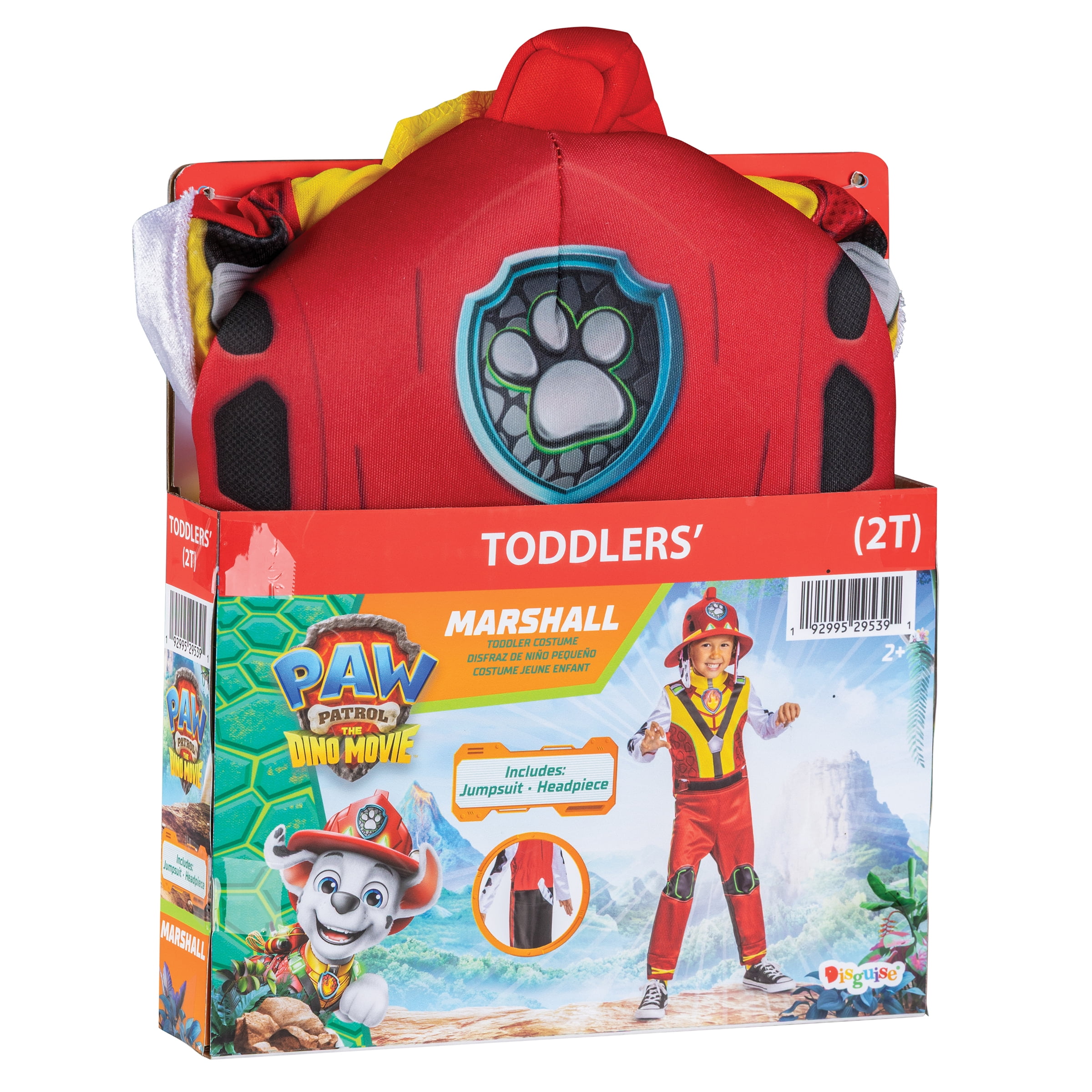 Paw Patrol Marshall Dino Halloween Costume for Children, Toddlers Size 2T, by Disguise