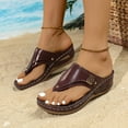 thumbnail image 6 of Womens Sandals Beach, Xunlbb Fashion Women Casual Round Head Comfy Slippers Beach Casual Slipsole Shoes(Wine,Size:39), 6 of 9