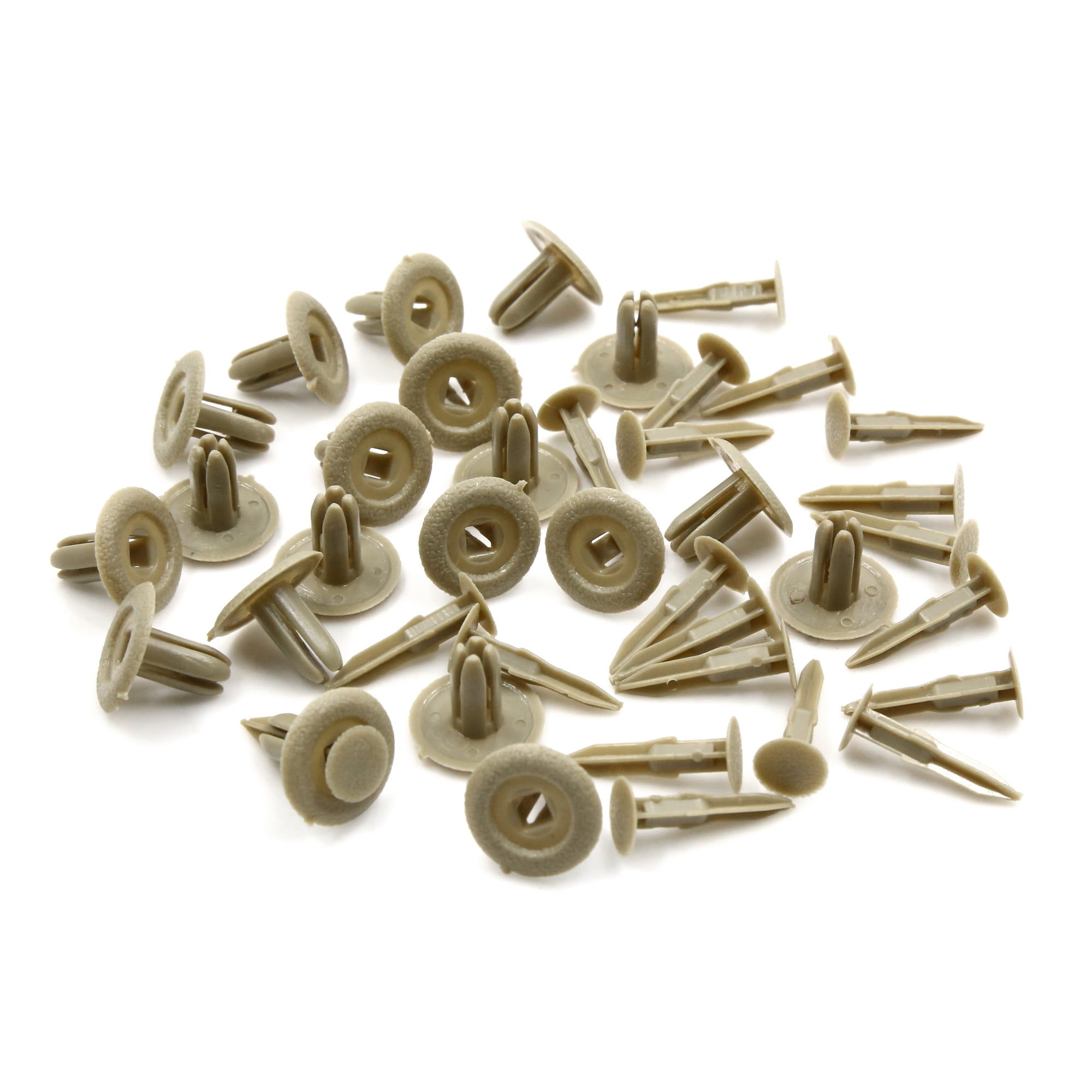 20pcs Beige 7mm Hole Car Splash Guards Fender Plastic Rivets Fastener