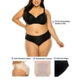 thumbnail image 3 of B2BODY Women's Panties Microfiber Silicone Edge Hipsters XS-3X Plus Size, 3 of 8