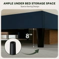 thumbnail image 6 of Einfach Full Size Upholstered Bed Frame, Platform Bed with Velvet Wingback Headboard, Blue, 6 of 11
