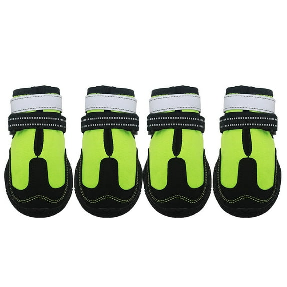 Waterproof Dog Shoes,Paw Protectors with Reflective and Adjustable Straps and Wear-Resisting Soles,4PCS