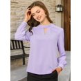 thumbnail image 2 of Dde San Patricio profesional Blusas de gade manlarcon cuello alto elegante pamujer  Morado claro L, 2 of 6