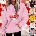 thumbnail image 5 of Plus Size Long Sleeve Hoodies for Women Fashion Crew Neck Unisex Sweatshirt with Pockets Casual Print Pullover Tops(Yellow,S), 5 of 5