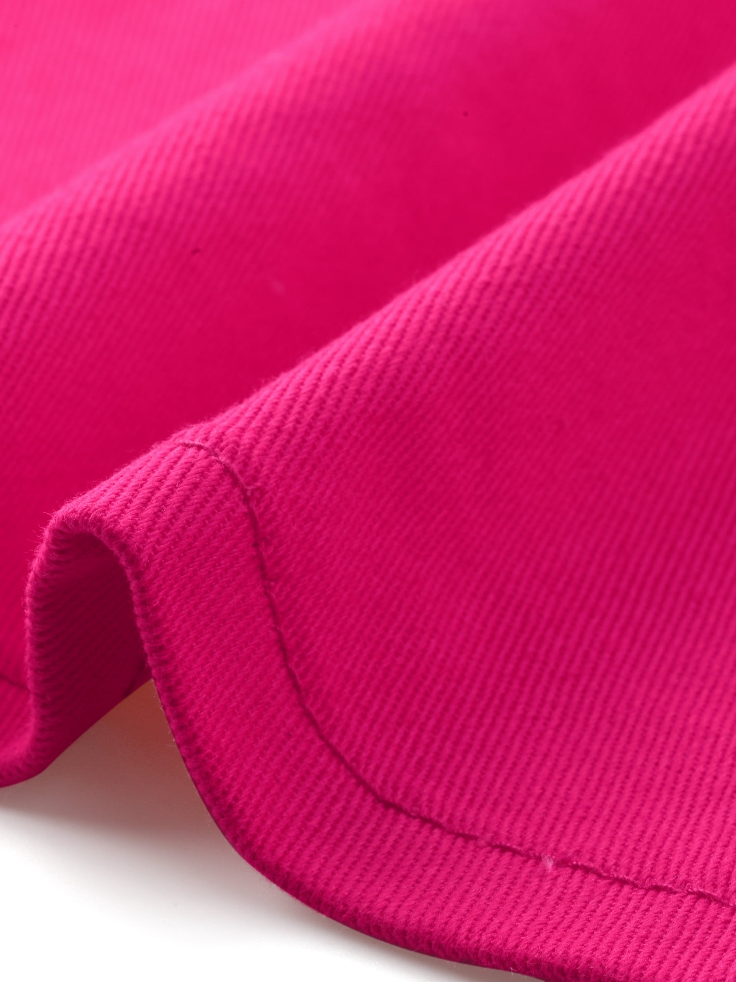 DARING DIVA Women's High Waist Stretch Knee Length Flared Jean Skirts M Hot Pink
