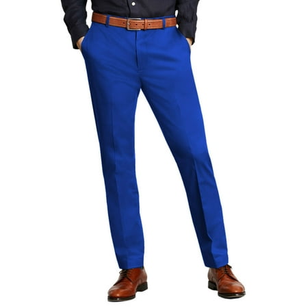 New Brooks Brothers Mens Blue Milano Fit Cotton Stretch Pants Sz 38W x 32L 8594-3