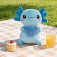 thumbnail image 5 of Aodebiao Cute Cartoon Sleeping Hexagon Salamander Plush Doll, Soft Elastic Fleece Stuffed Cotton Animal Toy, Lovely Smiling Lizard Plushie for Bedroom Living Room Home Decor & Gift, 5 of 6