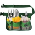 thumbnail image 3 of Bolsas para cinturón de herramientas de jardinería, riñonera de tela Oxford para jardín, bolsa colgante para herramientas de limpieza, liberación rápida, 3 of 7