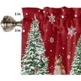 thumbnail image 5 of Curtain Valance, Christmas Gingerbread Man Snowflake Candy Canes Winter Pink Short Rod Pocket Window Treatment for Living Room, Bedroom, Kitchen, Bathroom, 1 Panel, 54" X 18", 5 of 6