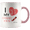 Pink, variant on Adore Mugs I Love My Grandkids Coffee Mug, Red - 11oz