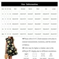thumbnail image 3 of Pop Seller Summer Beach Dress For Women Casual Round Neck Tunic Ruffle Short Sleeve A-Line Tiered Babydoll Dress Flowy Mini Dress Navy XL, 3 of 7