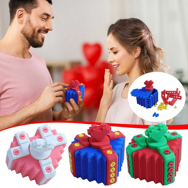 3D Printed Annoying Gift Box with Hidden Key | 20 Screws Included | Plastic Puzzle Box for Pranks & Gifts | Multiple Colors Available
