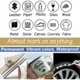 thumbnail image 7 of White and Black Permanent Paint Markers - 6 Pack Permanent Oil Based Paint Pen, Medium Tip, Quick Dry and Waterproof Marker for Rock, Wood, Metal, Plastic, Canvas, Glass, Ceramics, Rubber, Stone, 7 of 7