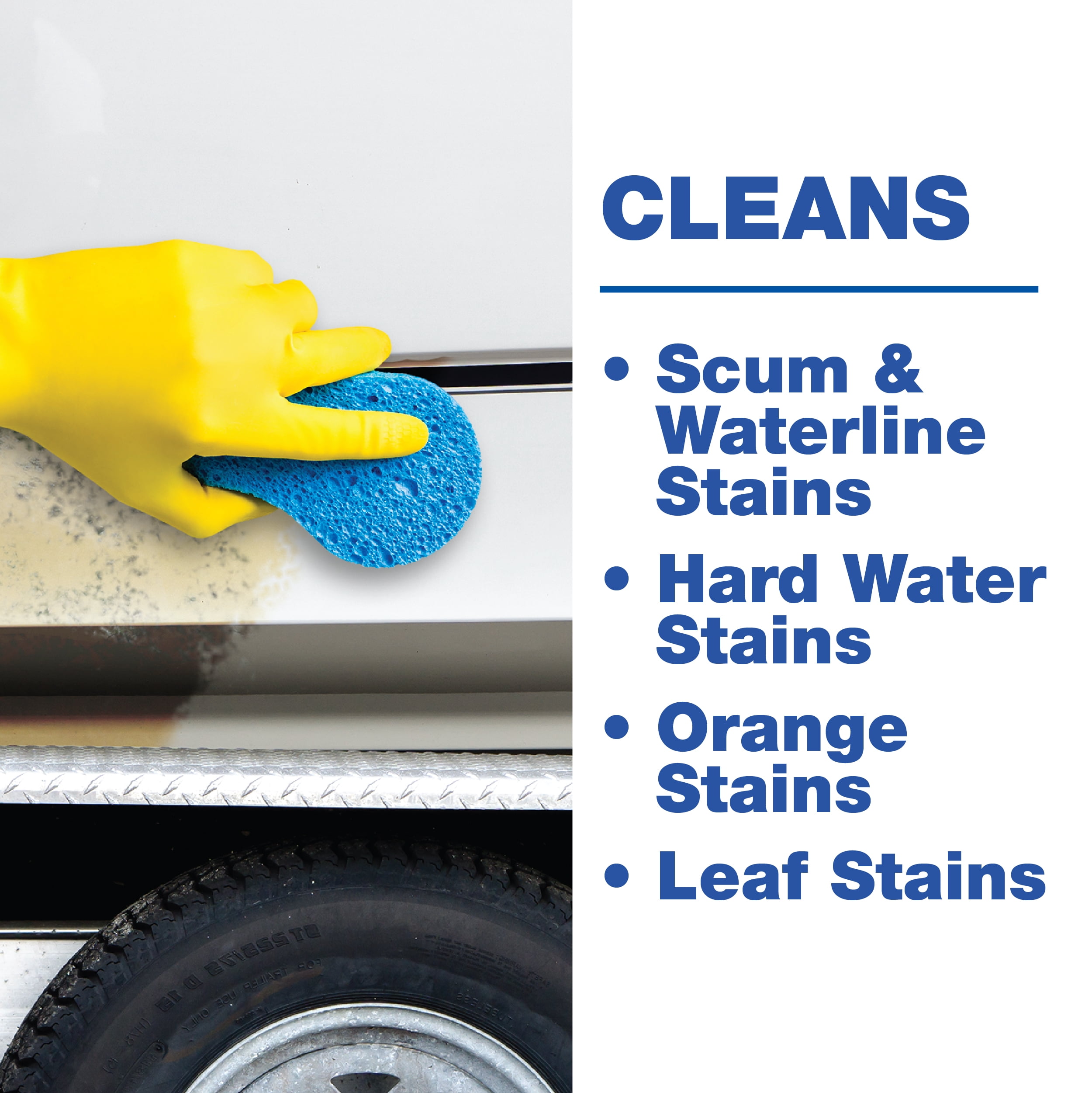 STAR BRITE Instant Hull Cleaner - Gel Spray Formula Clings to Vertical Surfaces Easily Removing Stains From Boat Hulls, Fiberglass, Plastic & Painted Surfaces 64 Oz WITH SPRAYER (096164)