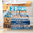 thumbnail image 2 of 21st Birthday Gifts for Her Him Throw Blanket 21 Year Old Birthday Gifts for Her Him 21st Birthday Decorations for Women Girl Bestie Sister 21st Birthday Gift Ideas Flannel Fleece Blanket 50x60, 2 of 6