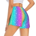 thumbnail image 3 of Bixox Women's Rainbow Scales2 pattern 2 in 1 Running Shorts - Lightweight Athletic Workout Gym Yoga Shorts Liner with Pockets - Medium, 3 of 7