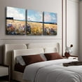 thumbnail image 4 of Hieng Wall Art For Bedroom Canvas Wall Decor For Living Room Field Scenery Wall Paintings Abstract Wall Pictures Office Decorations Framed Prints Artworks Modern Bathroom Room Home Decor 3 Piece, 4 of 5