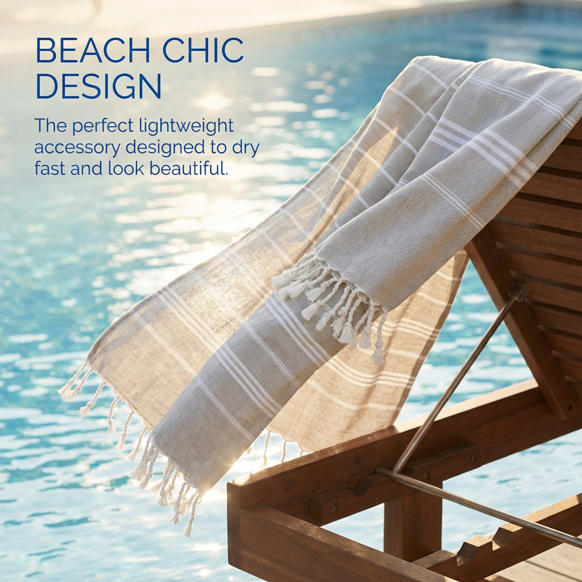 Unique Bargains Stripe Turkish Sand Free Towel 2 Pack Grey/Pink 71"x35"