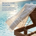 thumbnail image 6 of Unique Bargains Stripe Turkish Quick Dry Sand Free Beach Towel Grey 71" x 35", 6 of 8