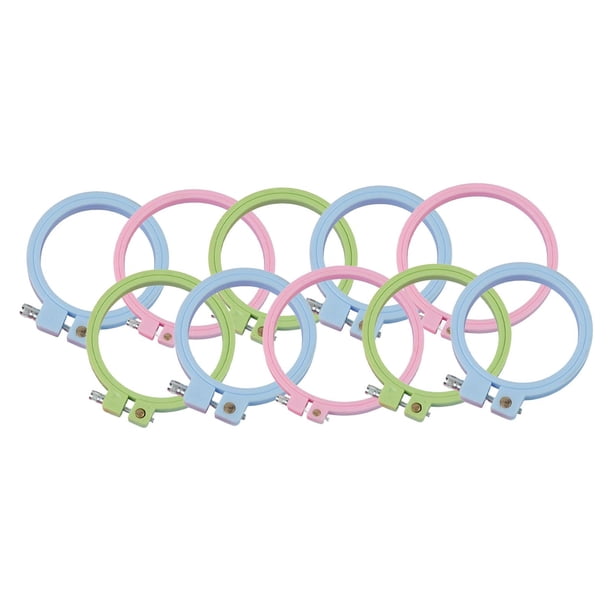 10 aros de bordado redondos, portátiles, duraderos y reutilizables para de , ideales para proyectos de bordado y costura.