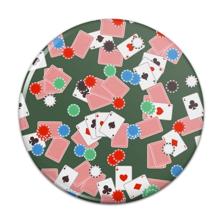 Poker Chips and Ace Cards Pattern Pinback Button Pin price history on PriceWatchPro