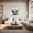 thumbnail image 3 of ZHONGYUTONG Highland Cattle Animal Canvas Wall Art Cow Pictures Wall Decor Abstract Animals Painting Print Bathroom Decor Framed (12.00" x 18.00"), 3 of 5