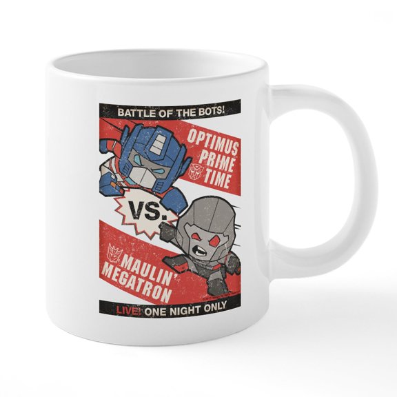 CafePress - Optimus Prime Vs Megatron Mugs - 20 Oz White Ceramic Mega Mug