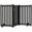 Black, variant on PawHut Dog Gate 3-Panel Foldable with Feet for Medium Dogs and Below, Black