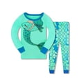 thumbnail image 2 of WIBACKER 3-8T Toddler and Little Girls Pajamas Set Long Sleeve PJs 100% Cotton Snug Fit Pajamas 2-Piece Set - Green Mermaid, 2 of 7