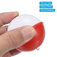 thumbnail image 4 of 2 Inch Fishing Bobbers, Plastic Push Button Round Fishing Float, Red and White 20 Pack, 4 of 6