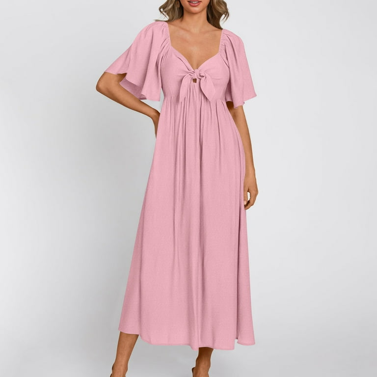 short sleeve chiffon midi dress Blue Chiffon Short Sleeve Midi Dress – self-portrait-US
