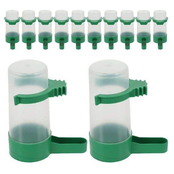 12 dispensadores de agua para loros, comederos y bebederos automáticos para pájaros, accesorios para jaulas de pájaros, periquitos, palomas y mascotas