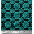 thumbnail image 1 of Soimoi polyester Crepe Fabric Floral Mandala Print Fabric by the Yard 42 Inch Wide, 1 of 3