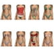 thumbnail image 2 of Traje de baño divertido en 3D para mujer, ropa de playa, pecho peludo, piña, estampado de unicornio, rosa XL, 2 of 4