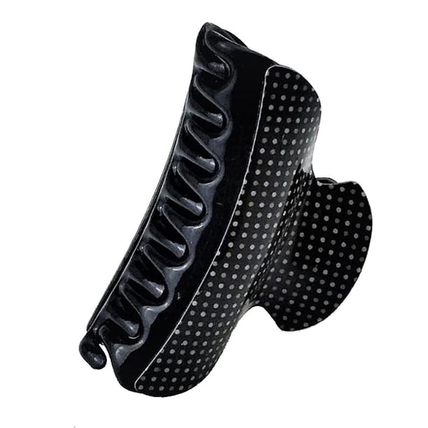 Clips de agarre de garra de pelo grande para para mujer, pinzas para el pelo, broche, herramientas de maquilje, negro Puntos negros Zulema Garra de pelo de cristal