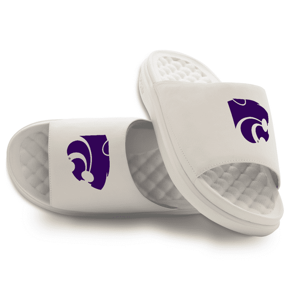 Unisex ISlide Cream Kansas State Wildcats Primary Motive Slide Sandals