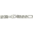 thumbnail image 3 of White Sterling Silver chain Anchor Figaro Men's 26 in 8.75 mm, 3 of 5