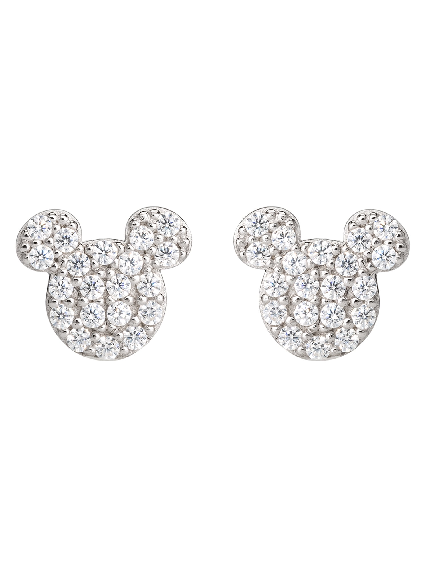 Disney Girls/Tween CZ Sterling Silver Mickey Mouse Stud Earrings