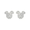 Disney Women’s CZ Sterling Silver Mickey Mouse Stud Earrings