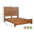 thumbnail image 6 of Taran Designs Oliver Live Edge Solid Wood Queen Panel Bed in Brown, 6 of 6