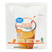 Great Value Orange Fruit & Vegetable Smoothie, 8 oz (Frozen)