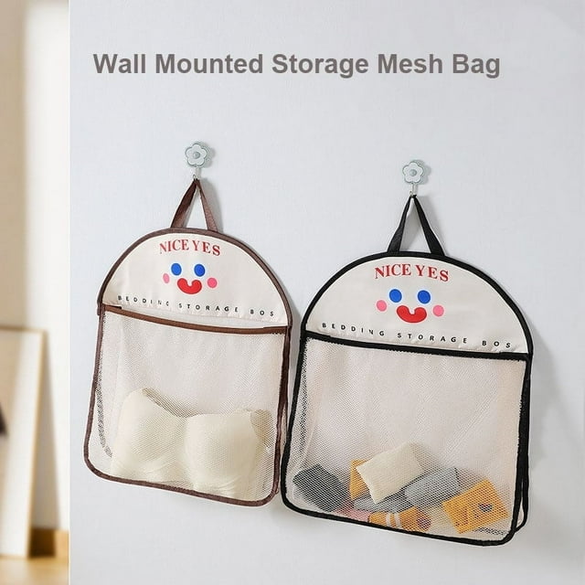 Bolsa de malla para la organización de la ropa - Bolsa de ropa sucia transpirable de malla de 40x44cm con cordón para ropa interior, calcetines, viajes y armario