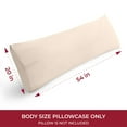 thumbnail image 2 of Mellanni Body Pillow Case, Hotel Luxury Brushed Microfiber Pillow Cover 20" x 54", Sand, 2 of 7