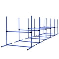 thumbnail image 1 of Adjustable Dog Agility Jump Set - 6 Bars, Blue | Pet Training Kit for Obedience & Dexterity | Portable Exercise Equipment for Backyard & Indoor Use, 1 of 7