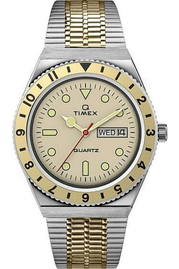 Men's Timex Q Reissue Diver Style Day-Date Two-Tone Watch TW2V18600