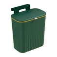 thumbnail image 1 of Cubo de basura colgante para cocina con tapa, cubo de basura para baño interior y cocina. verde, 1 of 9